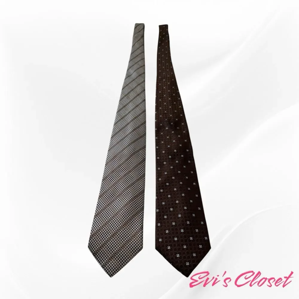 Daniel Milano Men Fashion Classic Italian  Neck Tie L. Brown Silk La Foderata